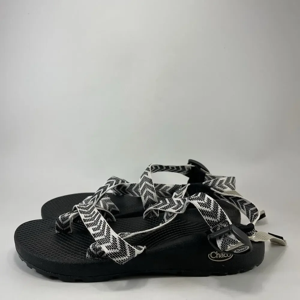 Chaco Z/Cloud 2 Womens 9 Black White Toe Loop Hiking Sport Sandals Active